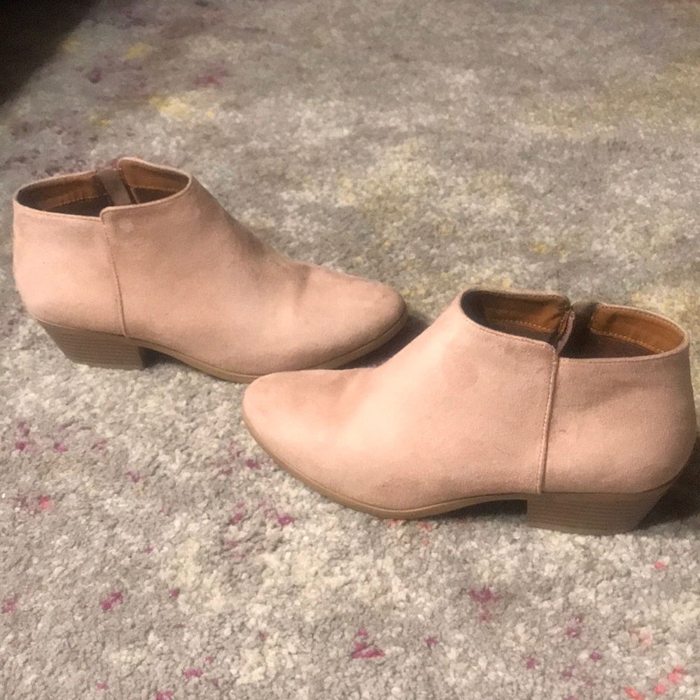 Super cute blush pink ankle booties